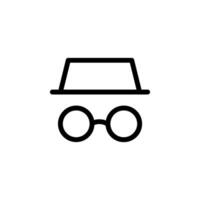 incognito mode or anonymous browsing icon. Perfect for privacy, security, and online safety themes. illustration vector