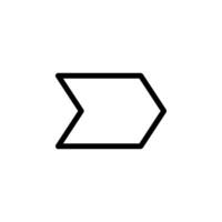 chevron arrow pointing to the right. Suitable for design elements, web graphics, user interfaces, and directional indicators. vector