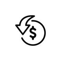 Cashback icon. suitable for money back guarantee, or return on investment. vector