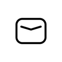 Envelope or mail icon. Suitable for web design, app interfaces, and other graphic design projects. Minimalist style. vector