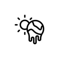 Global warming icon. Ideal for environmental awareness campaigns, educational materials, and sustainable development projects. vector