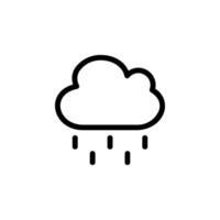 Rain cloud icon. Perfect for weather forecasts, applications, websites, and designs related to rain, weather, or climate vector