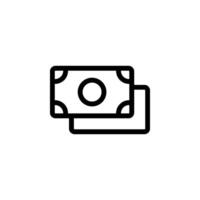 Stack of money or banknotes icon. Represents financial success, currency, payment, and wealth. Perfect for website icons, mobile apps vector