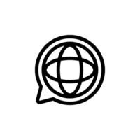 global communication icon. network, and international connection symbol vector