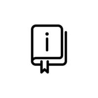 Information book icon. suitable for various applications such as websites, apps, and educational vector