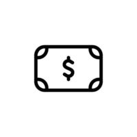 Dollar bill icon. Perfect for use in web design, mobile apps, presentations, and more. Represents money, finance, payment, and currency. vector