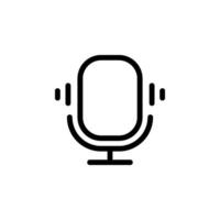 Microphone icon. Represents audio recording, podcasting, broadcasting, voice communication, and speech. suitable for various applications vector
