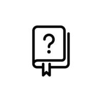 book with question mark icon. Represents knowledge, learning, education, and unanswered questions. Ideal for educational materials, tutorials, or informational content vector