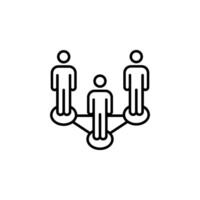 People connection icon. symbolizing teamwork, connection, and collaboration. Perfect for business, technology, and social concepts. vector