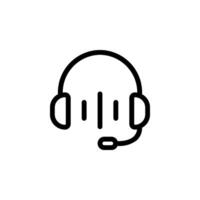 Headset icon. representing customer support, call center services, or online communication vector