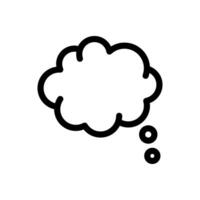 Thought bubble icon. Perfect for illustrating ideas, communication, and brainstorming vector