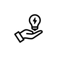 Hand holding a light bulb. Symbolizing creativity, innovation, and solution finding. Perfect for business, technology, and educational vector