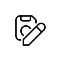 minimalist icon of floppy disk, symbolizing the process of saving and preserving content in a text editing application vector