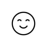 Smiling face icon. Minimalist drawing depicting happiness, positivity, and good vibes. Perfect for use in UI design, social media, ETC vector