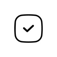 Check mark in square icon. Ideal for use in checklists, to-do lists, user interfaces, or positive confirmation vector