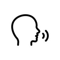 Speaking icon. communication, voice, or expression. Perfect for use in websites, apps, presentations, and print materials. vector