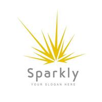 Sparkly Burst Logo Bright Abstract Starburst Icon for Creative Branding vector