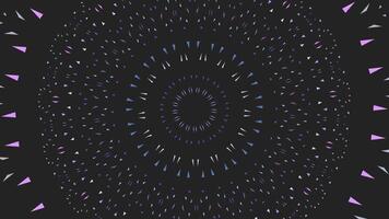 Colorful abstract geometric circular pattern mandala background - seamless loop animation video