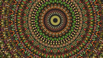 Abstract psychedelic geometrical oriental gravel mosaic background - seamless loop animation video