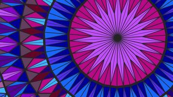 Colorful geometric dynamic radial pattern background design - seamless looping animation video