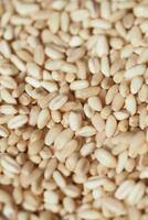 Sesame seeds displayed in close-up for culinary use and recipes photo