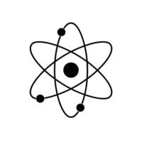 Atomic Structure with Electrons Orbiting Nucleus, Science and Physics Concept Symbol Illustration vector