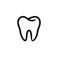 Outline of a Tooth illusrration Dental Health Symbol vector