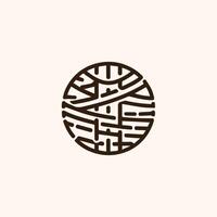 a logo for a company that makes a ball with a pattern vector