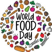 World food day is celebrated on the first sunday of june every year vector