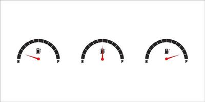 Set full tank scale, gas meter, clock display, fuel indicator, dashboard scale icon, car control sensor sign, petrol indicator collection icons. For your website, logo, app, UI design. vector