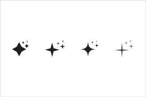 Shine icon set. Clean star icon. For your website, logo, app, UI design. illustration, isolated on white background. vector