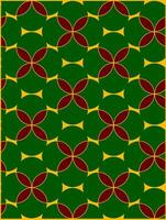 Abstract Yellow, Green and Red Repeating Design vector
