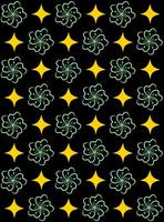 Luxury Seamless Pattern with Gold Elements on Black Background vector