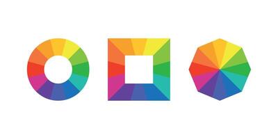 RGB and CMYK color palette guide vector