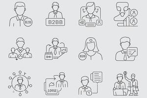 Business And Finance Thin Line Icon Set For Professional Presentations And Websites vector