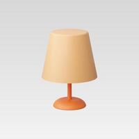 A modern, minimalistic lamp with a warm color palette. vector