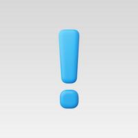 A bright blue exclamation mark against a soft gradient background. vector