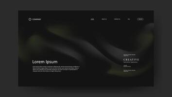 landing page with abstract fluid gradient vector