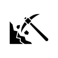 Pickaxe Icons Set for Retro Mining Themes vector