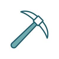 Minimalist Pickaxe Tool Icons Set vector