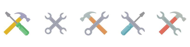 Minimalist Labour Day Tool Icon Set for Worker and Industry Design Elements vector