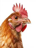 Adorable hen with gentle expression and soft feathers for animal themed designs photo