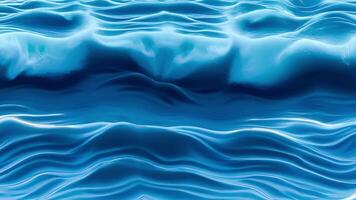 Dynamic blue liquid waves animation with smooth rippling textures, glossy water surface, and realistic fluid motion. Abstract ocean-inspired background with deep blue hues and reflective highlights. video