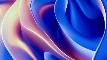 Elegant Blue and Beige Fluid Motion Background, Luxurious 3D Abstract Swirls, Smooth Liquid Waves, Modern Digital Art, High-Quality Loop Animation for Branding, Marketing, and Creative Visuals video
