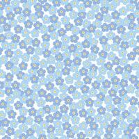Seamless pattern with blue forget me not flower blooms. Illustration. For background textile fabric wrapping vector