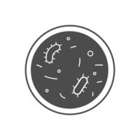 Petri Dish Bacteria icon isolate on a white background. vector