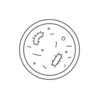 Petri Dish Bacteria icon isolate on white background vector