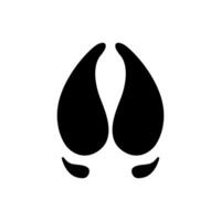 Pig footprint icon isolate on white background. vector