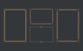 Square Frame And Border Design And A4 Border vector