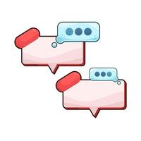 chat with typing indicator vector